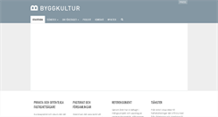 Desktop Screenshot of byggkultur.com